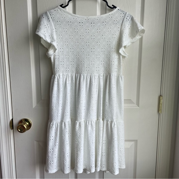 Jessica Simpson White Eyelet Tiered Dress - Picture 2 of 3